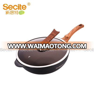 32cm Korean Kitchen Appliance Non Stick Granite Stone Fry Pan