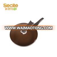 Jueling Good Quality 30cm Round Stone-coated Ceramic Fry Pan