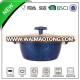 blue marble coating forged aluminum casserole